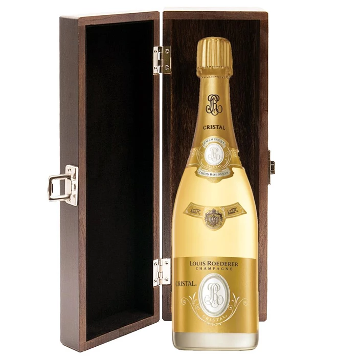 Louis Roederer Cristal Cuvee Prestige 2015 Brut 75cl in Elm Wood Gift Box